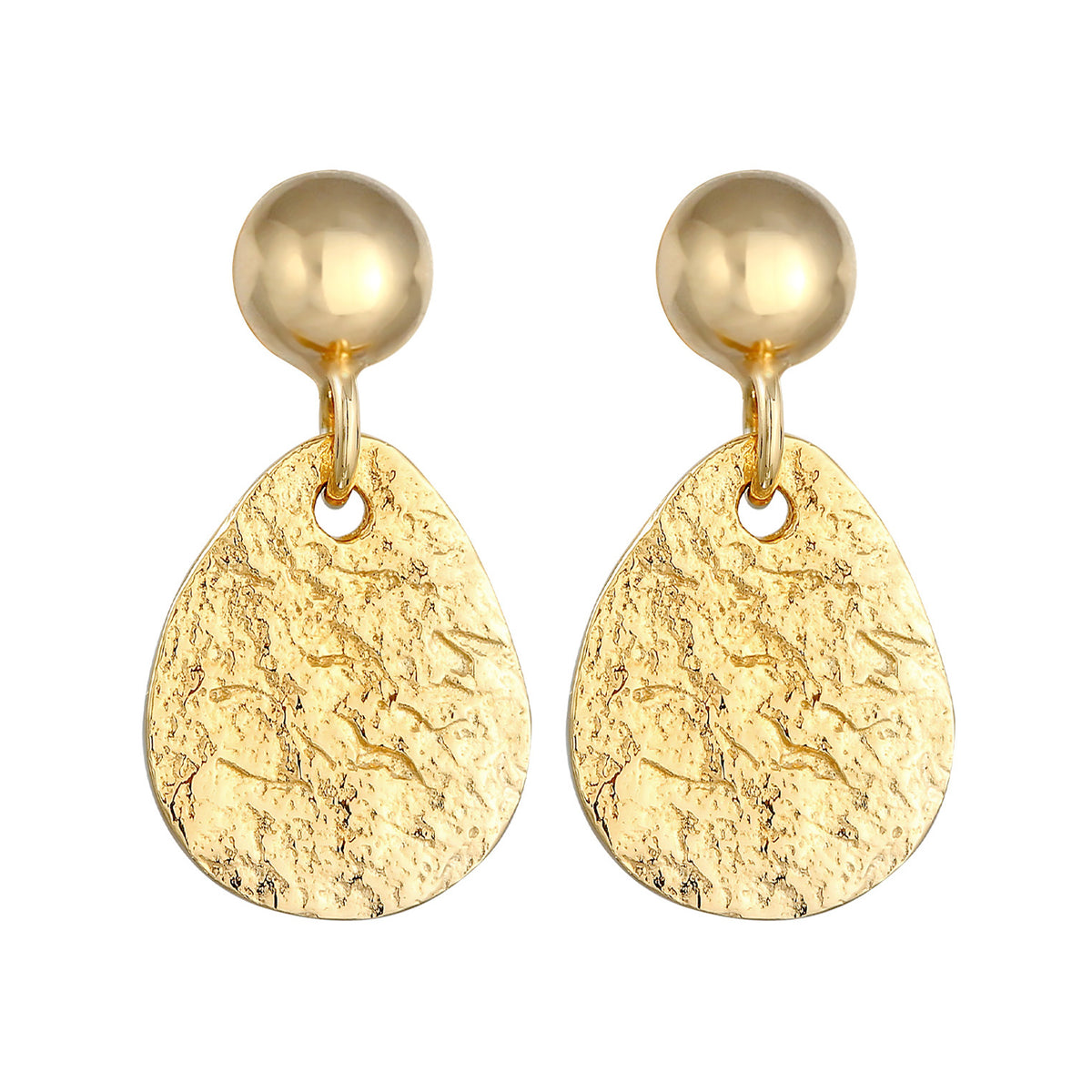 Gold - Elli | Ohrhänger Tropfen | 925er Sterling Silber