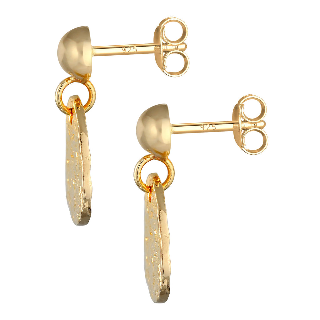 Gold - Elli | Ohrhänger Tropfen | 925er Sterling Silber