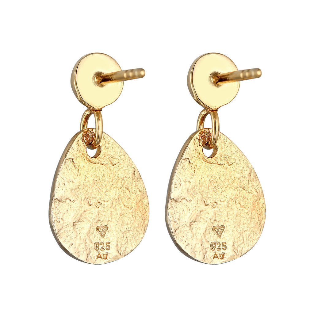 Gold - Elli | Ohrhänger Tropfen | 925er Sterling Silber