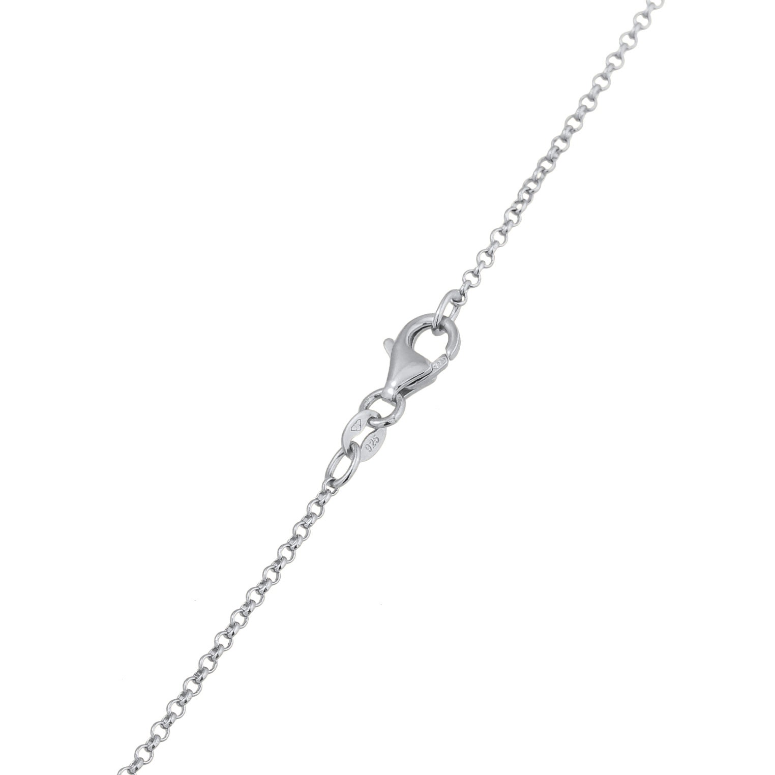 Silber - Elli | Halskette Plättchen Tropfen | 925er Sterling Silber
