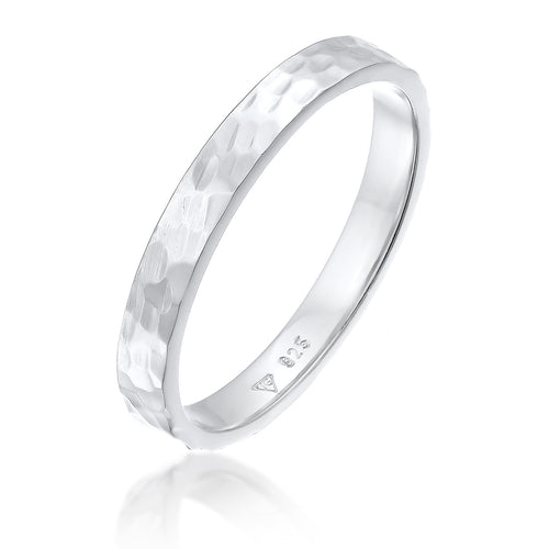 Silber - Elli | Pinky Ring Gehämmert | 925er Sterling Silber