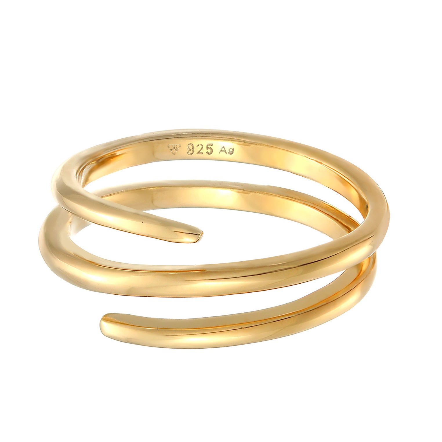 Gold - Elli | Wickelring Filigran | 925er Sterling Silber