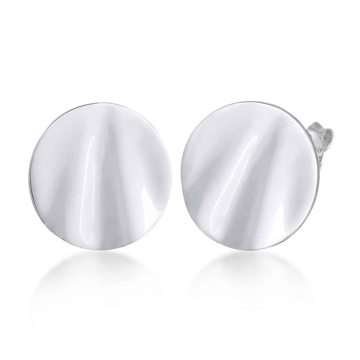 Silber - Elli | Ohrstecker Rund | 925er Sterling Silber
