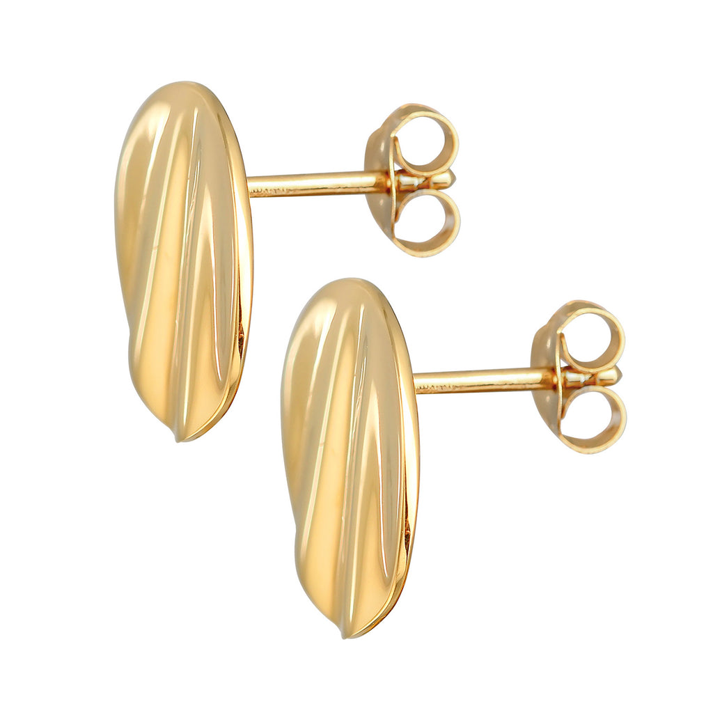 Gold - Elli | Ohrstecker Rund | 925er Sterling Silber