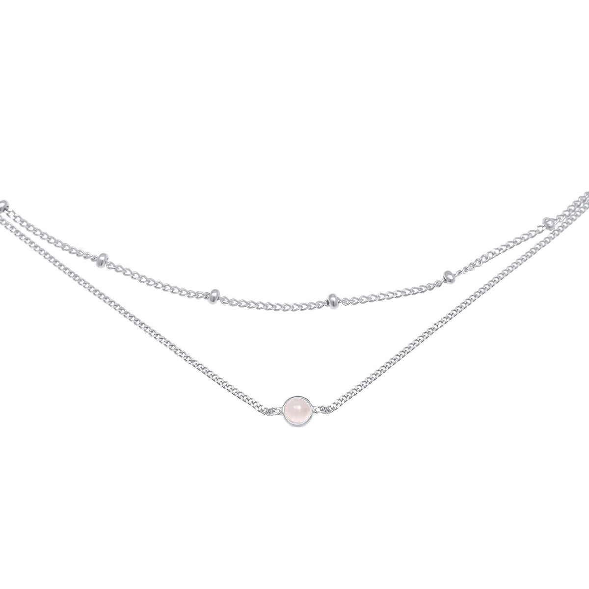 Silber - Elli | Choker | Opal Pink | 925 Sterling Silber