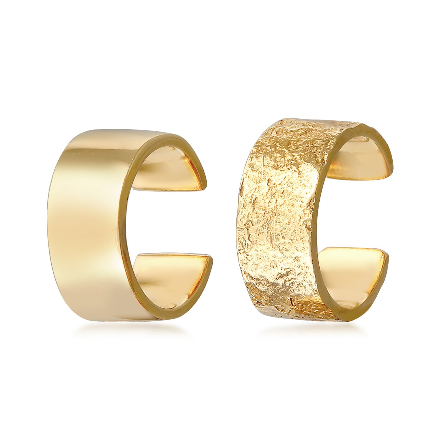 Gold - Elli | Earcuff Duo Basic | 925er Sterling Silber