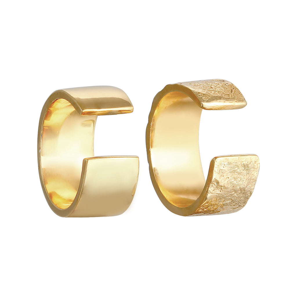 Gold - Elli | Earcuff Duo Basic | 925er Sterling Silber
