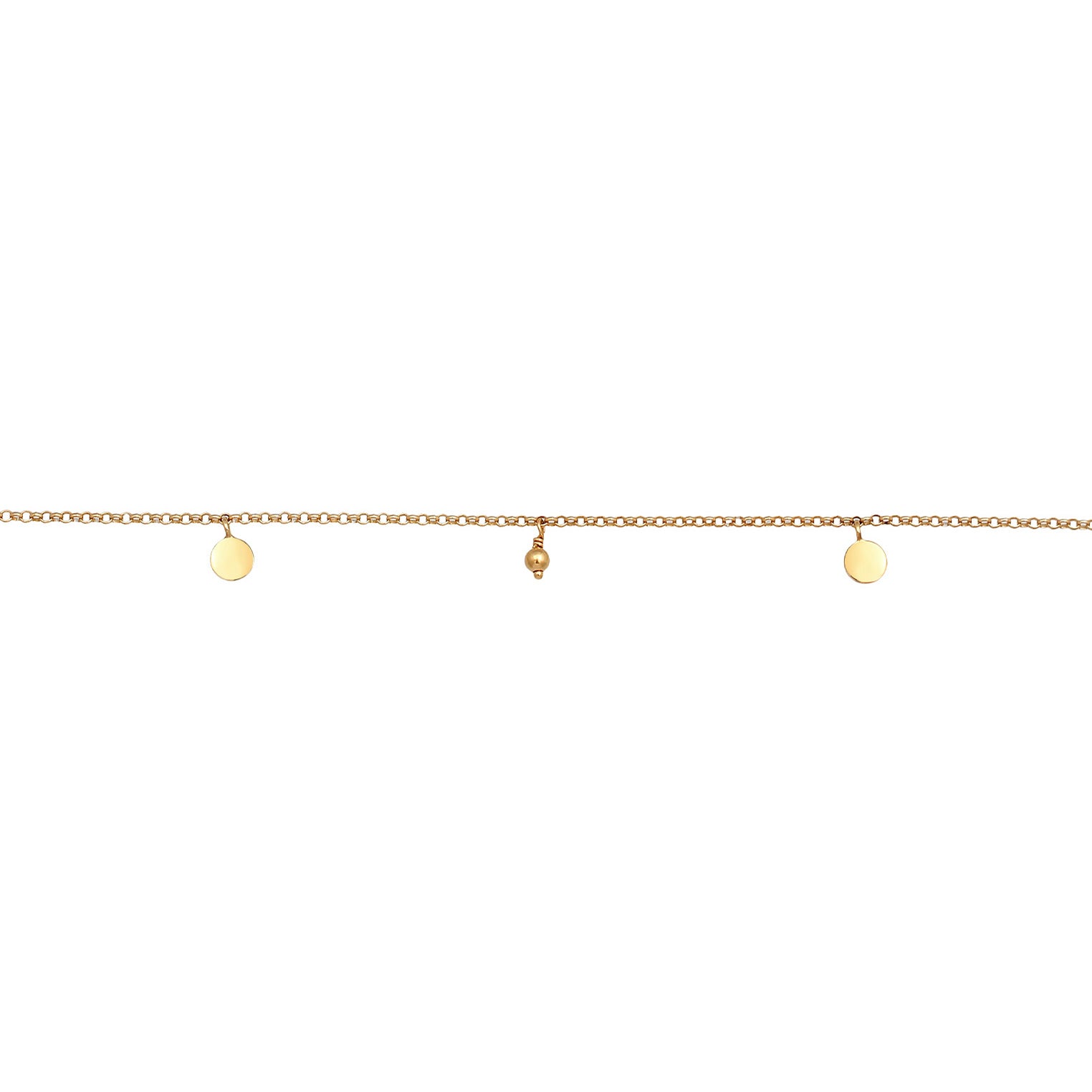 Gold - Elli | Choker Plättchen | 925er Sterling Silber