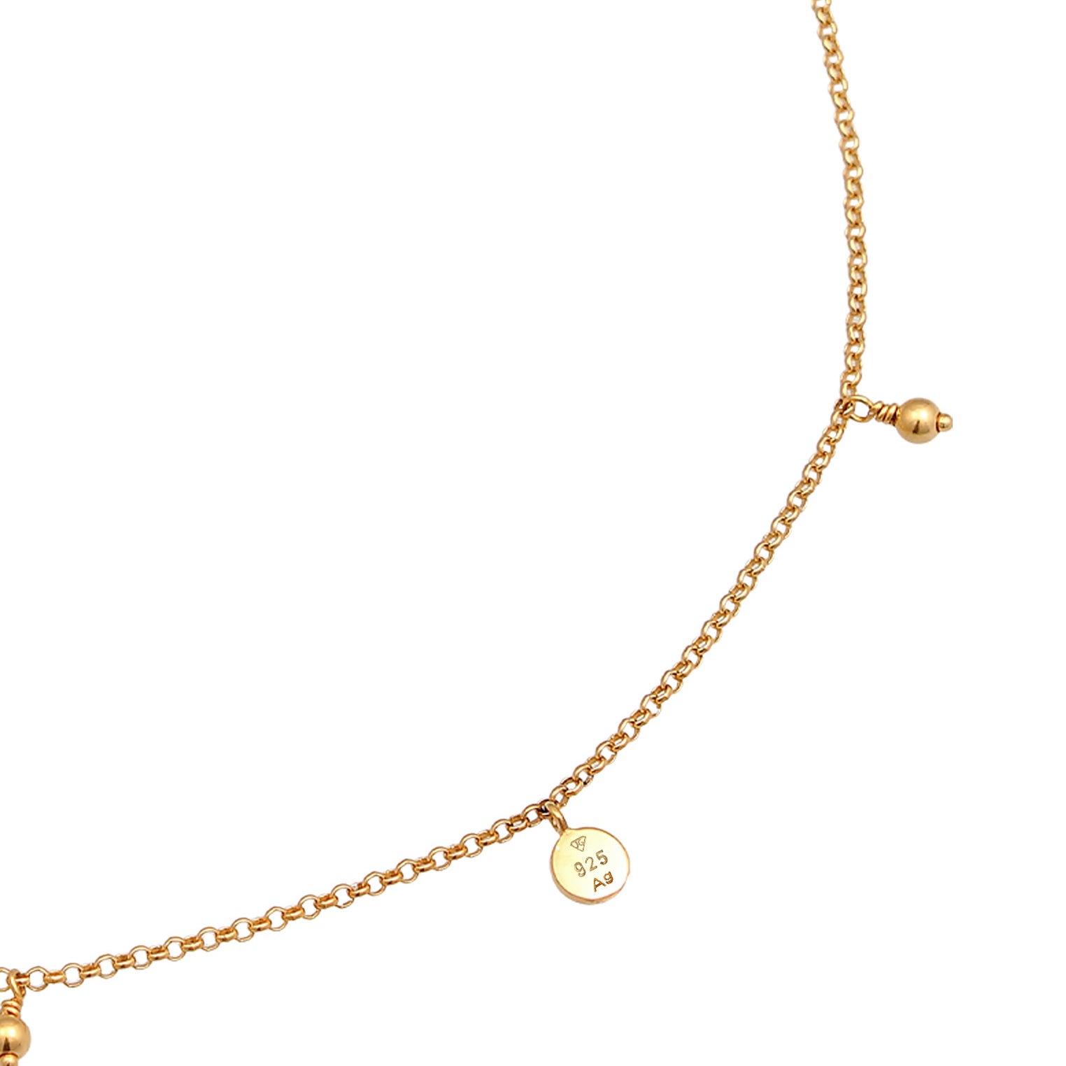 Gold - Elli | Choker Plättchen | 925er Sterling Silber