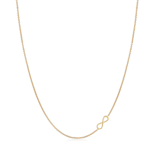 Gold - Elli | Halskette Unendlichkeit | 925er Sterling Silber Vergoldet