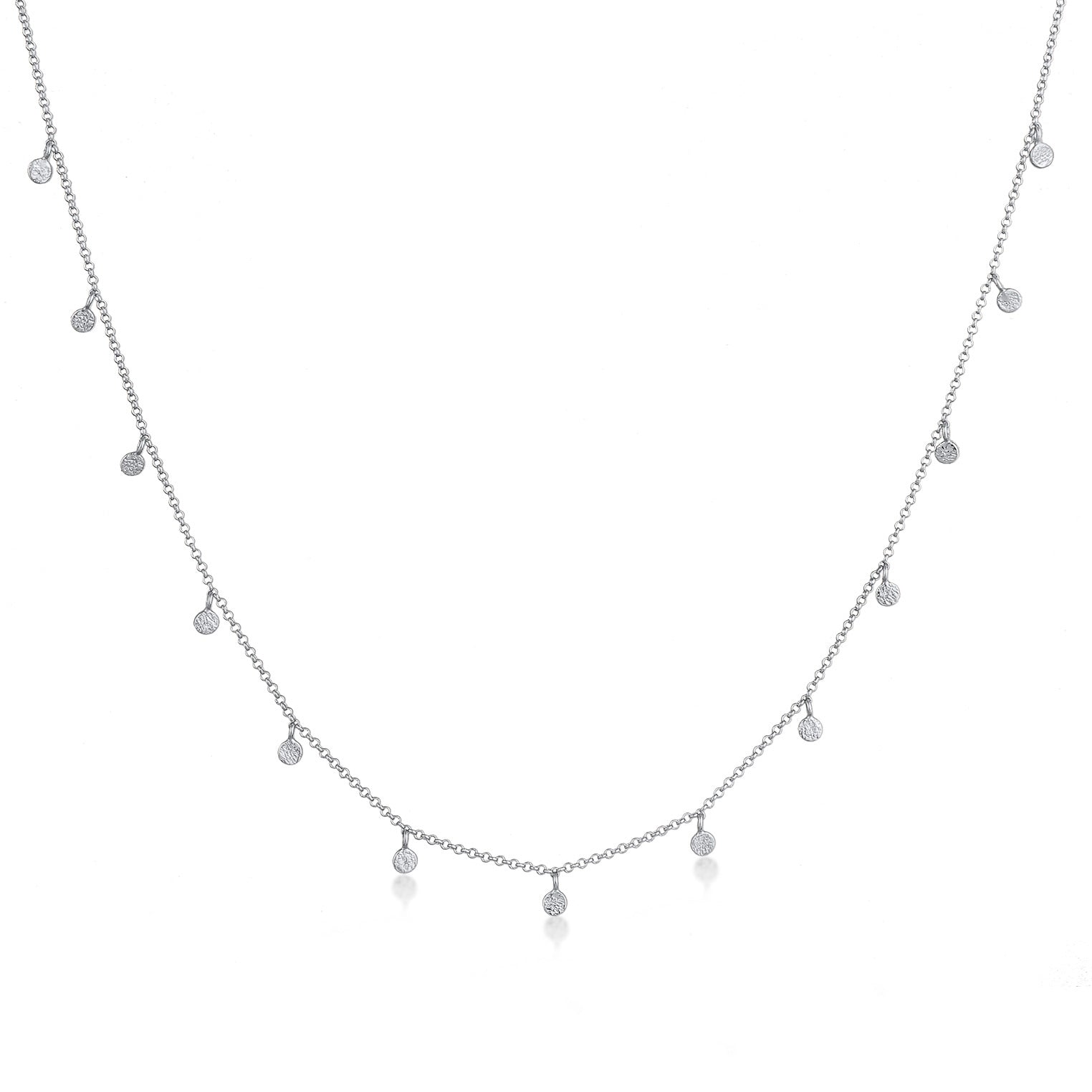 Silber - Elli | Halskette Plättchen | 925er Sterling Silber