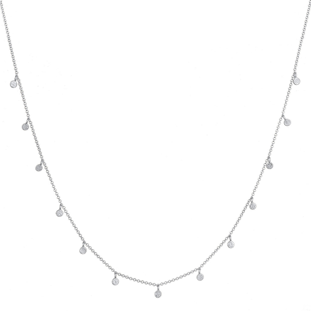 Silber - Elli | Halskette Plättchen Matt | 925er Sterling Silber
