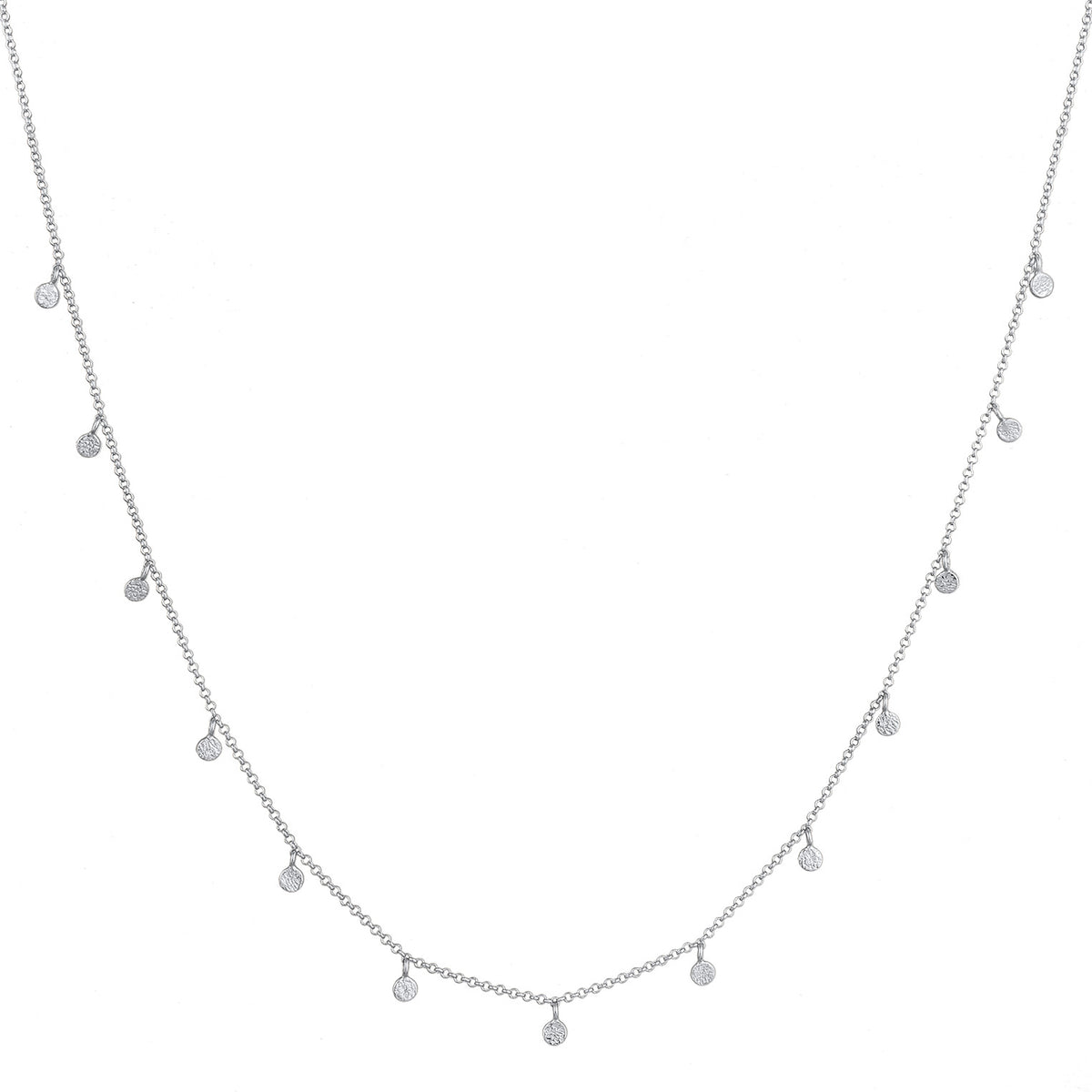 Silber - Elli | Halskette Plättchen Matt | 925er Sterling Silber