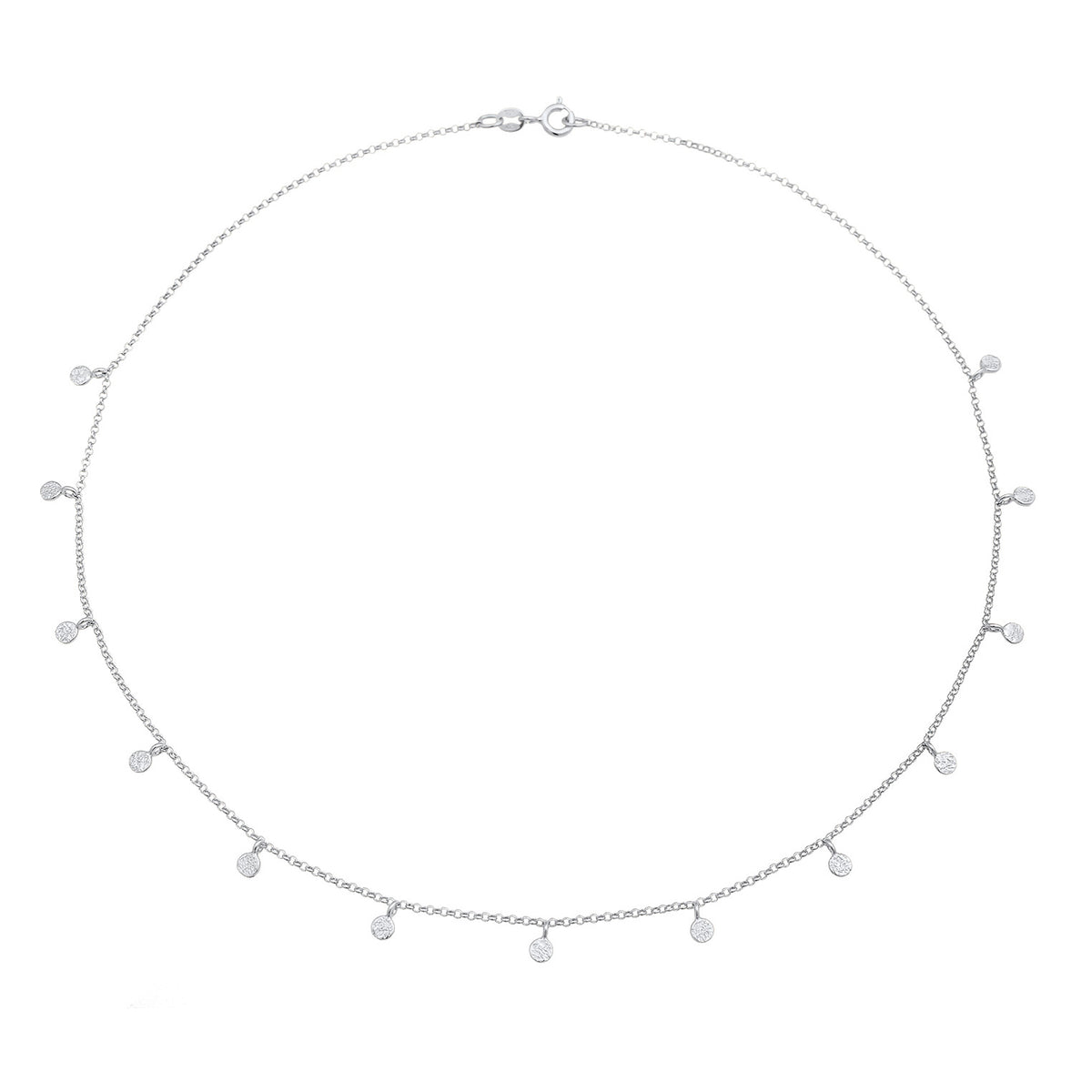 Silber - Elli | Halskette Plättchen Matt | 925er Sterling Silber