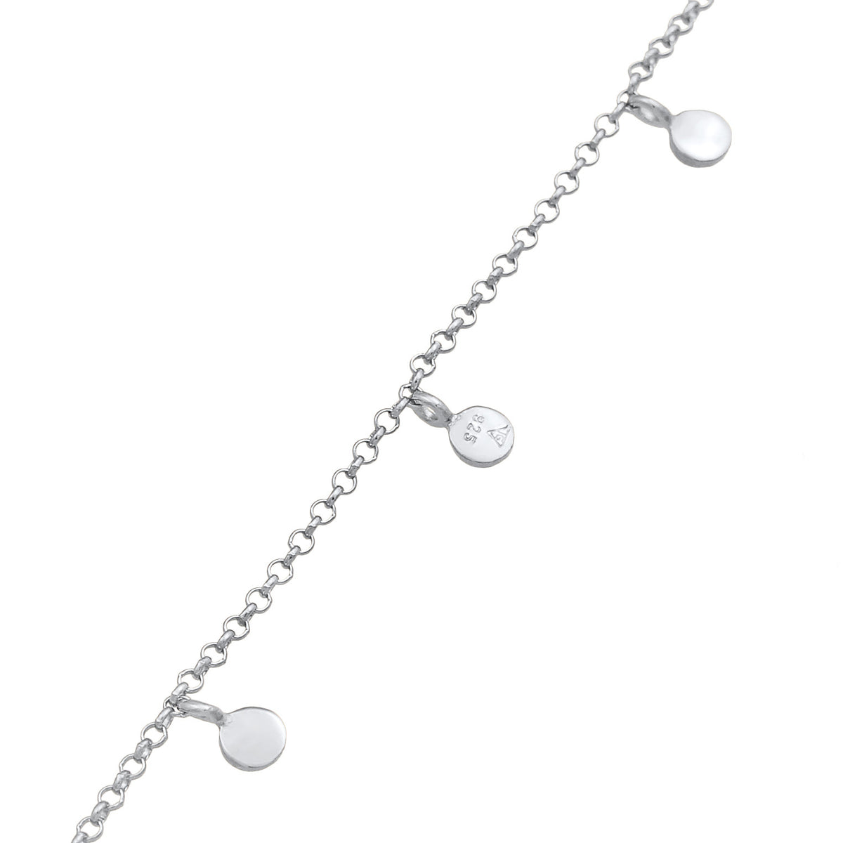 Silber - Elli | Halskette Plättchen Matt | 925er Sterling Silber