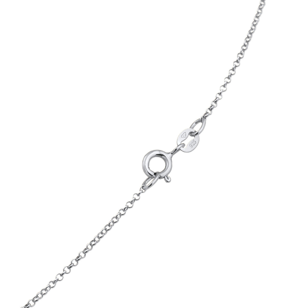 Silber - Elli | Halskette Plättchen Matt | 925er Sterling Silber