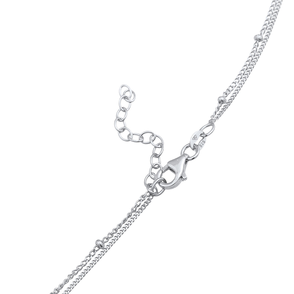 Silber - Elli | Choker Layer | Mondstein (Weiß) | 925er Sterling Silber