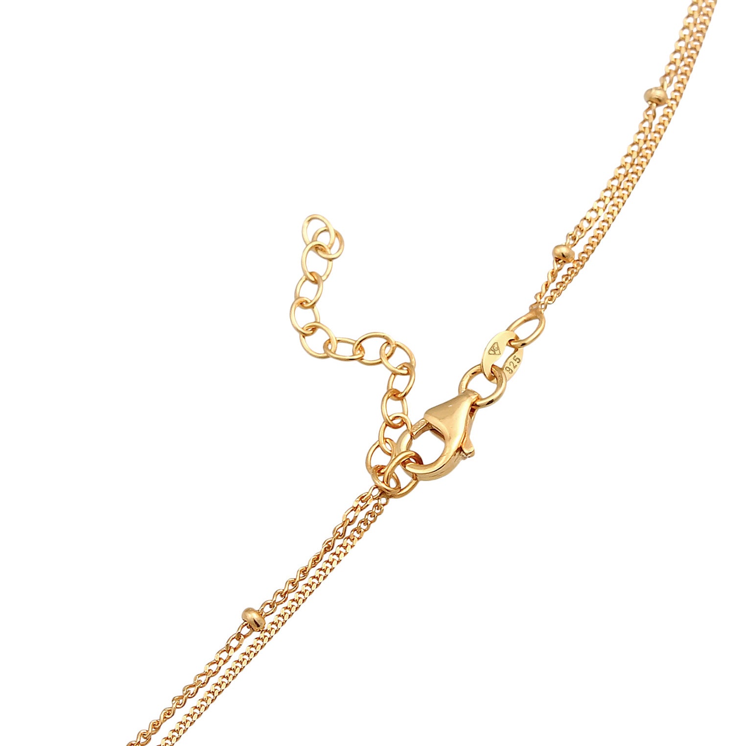 Gold - Elli | Choker Layer | Mondstein (Weiß) | 925er Sterling Silber