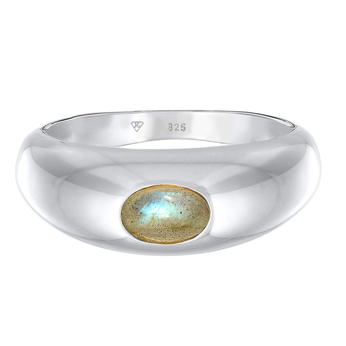 Silber - Elli PREMIUM | Ring | Labradorit ( Grau ) | 925er Sterling Silber