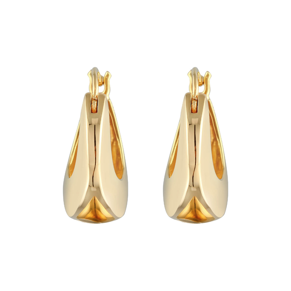 Gold - Elli | Creolen Chunky | 925er Sterling Silber Vergoldet