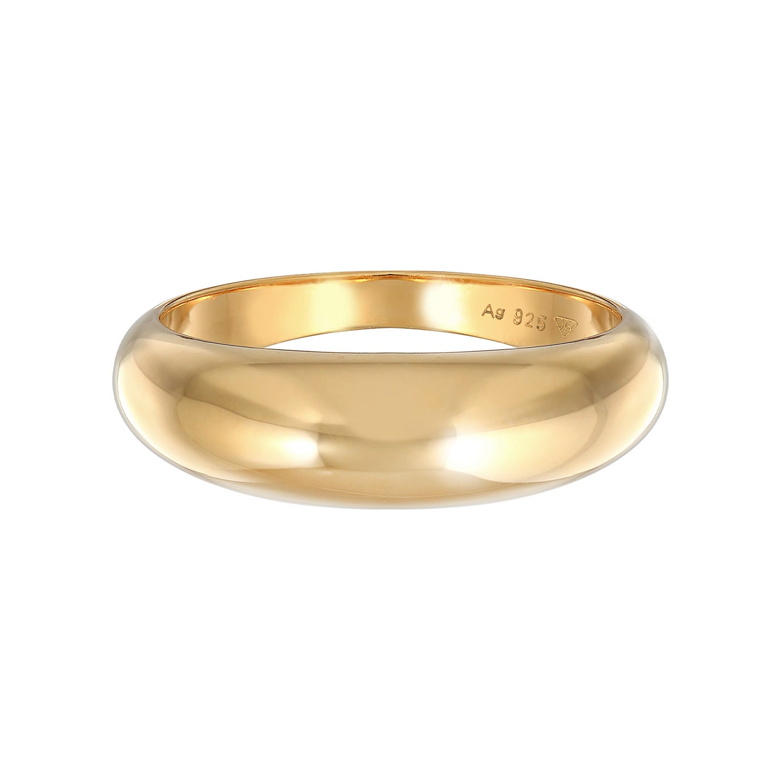 Gold - Elli | Bandring | 925er Sterling Silber vergoldet