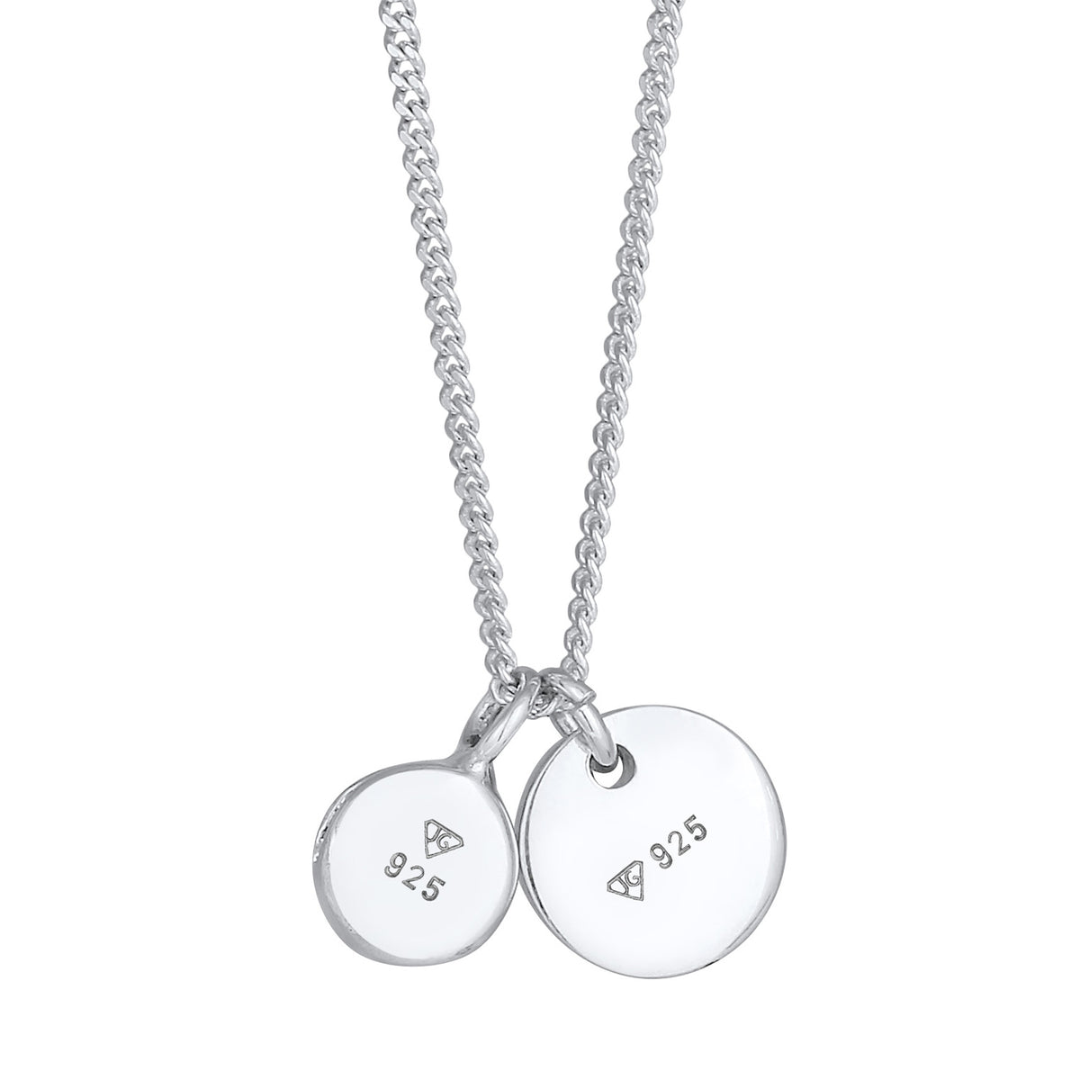 Silber - Elli DIAMONDS | Plättchen Diamant Solitär Rund 925 Silber