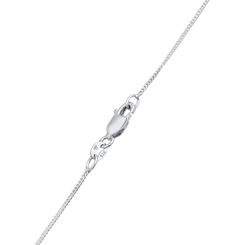 Silber - Elli DIAMONDS | Plättchen Diamant Solitär Rund 925 Silber