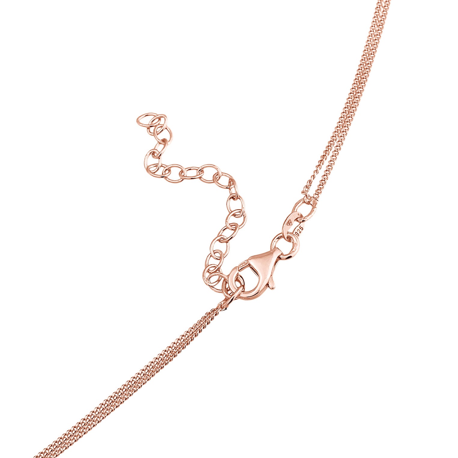 Roségold - Elli | Layer-Halskette Plättchen | 925er Sterling Silber rosévergoldet