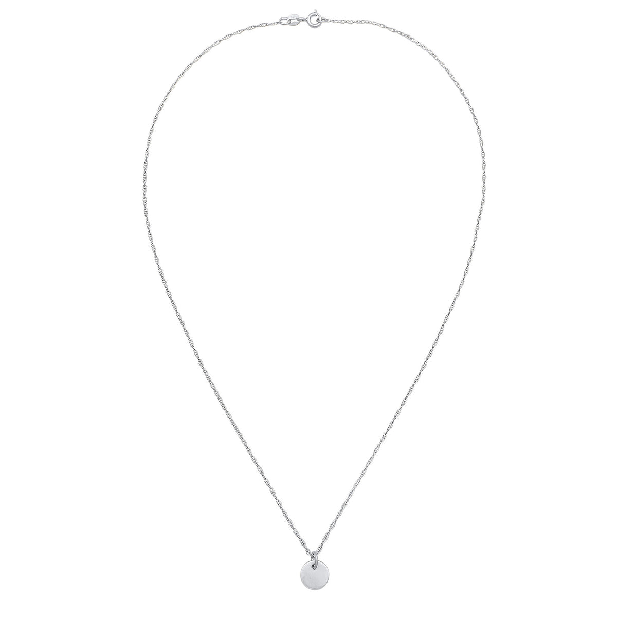 Silber - Elli | Glieder-Halskette Plättchen Coin | 925er Sterling Silber
