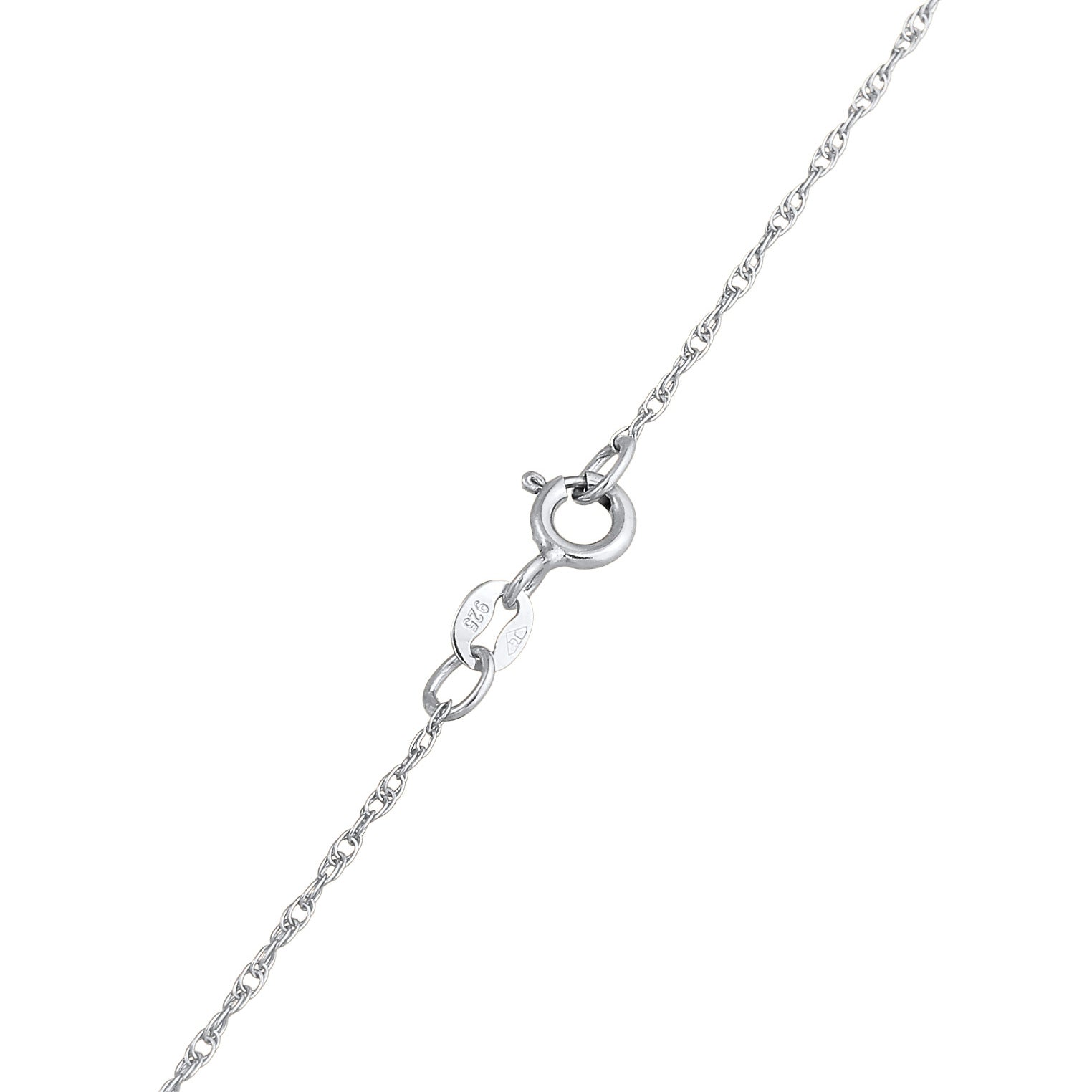 Silber - Elli | Glieder-Halskette Plättchen Coin | 925er Sterling Silber