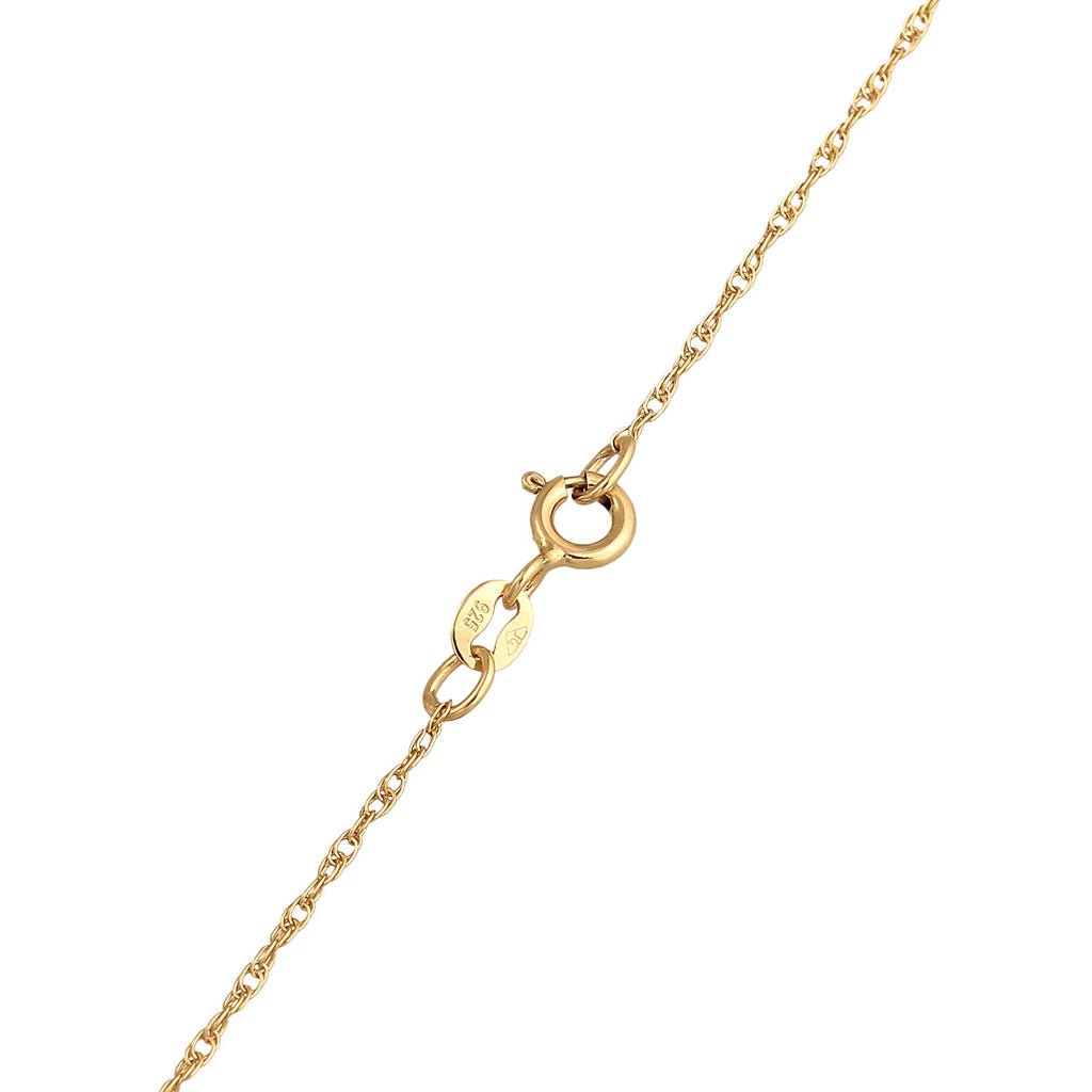 Gold - Elli | Gliederkette Plättchen Coin | 925er Sterling Silber vergoldet