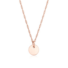 Roségold - Elli | Gliederkette Plättchen | 925er Sterling Silber