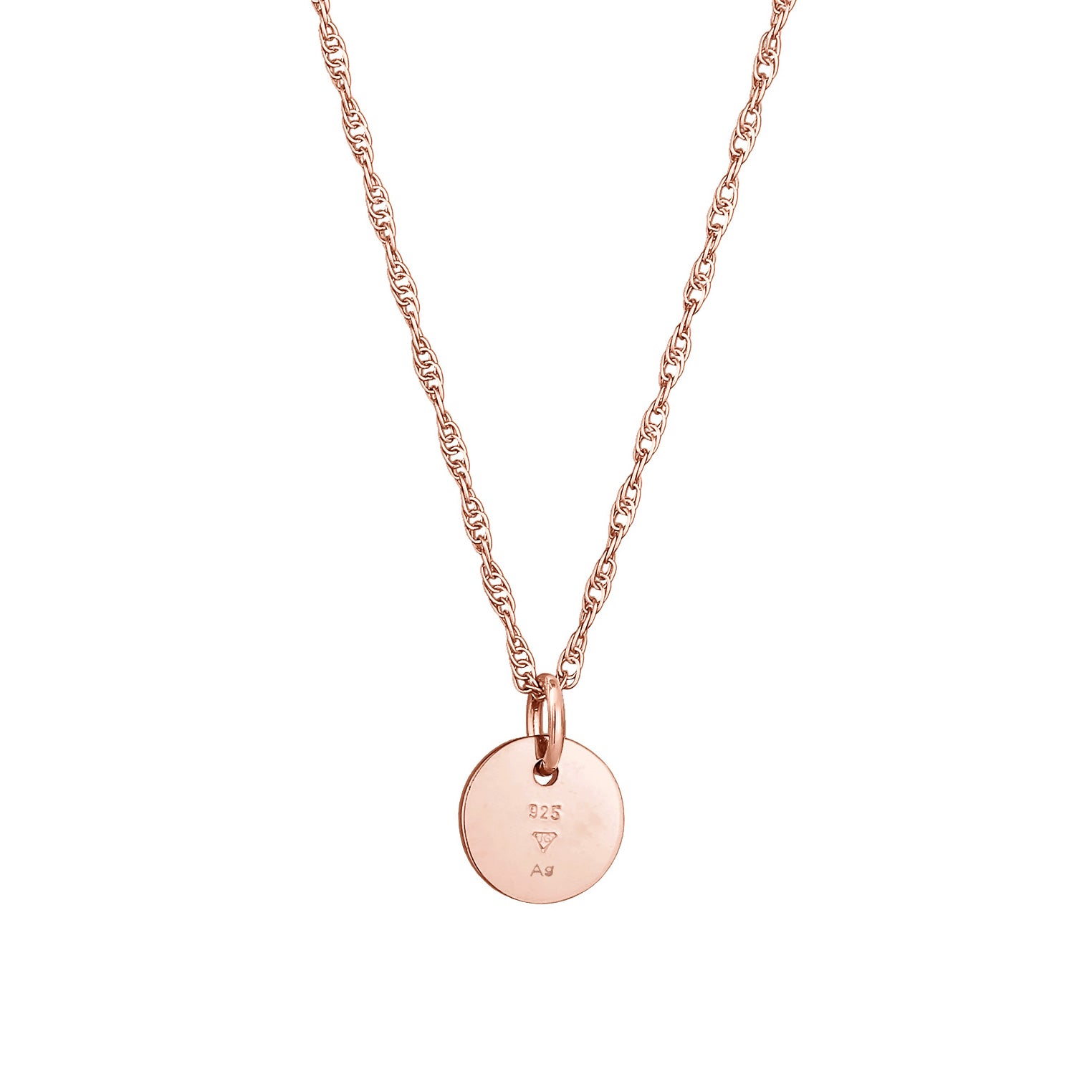 Roségold - Elli | Gliederkette Plättchen | 925er Sterling Silber