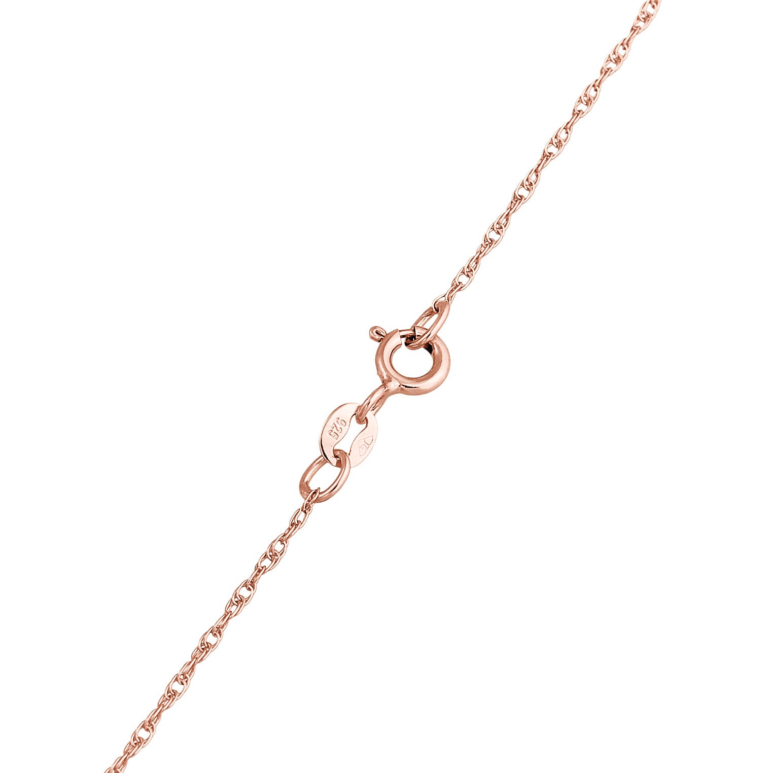 Roségold - Elli | Gliederkette Plättchen | 925er Sterling Silber