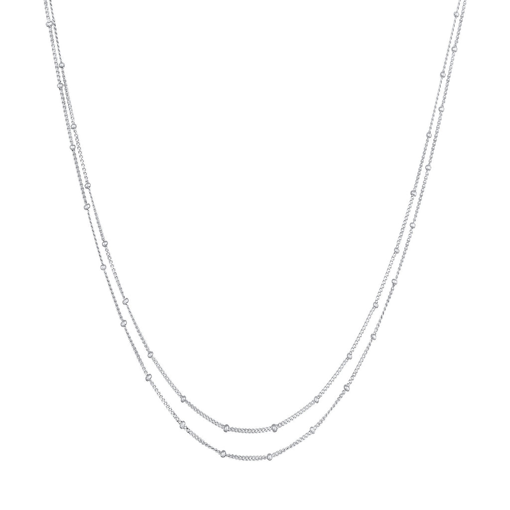 Silber - Elli | Layer-Kugelkette | 925er Sterling Silber
