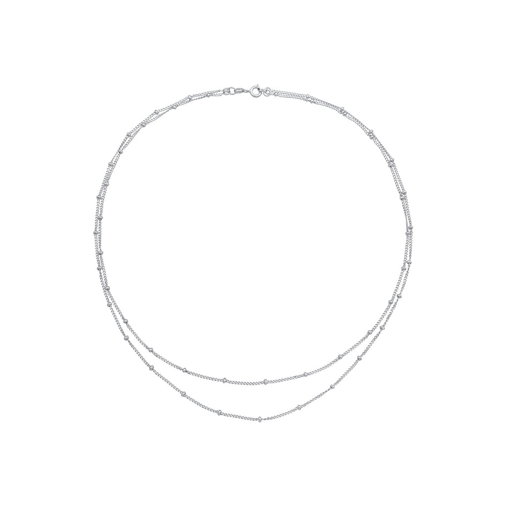 Silber - Elli | Layer-Kugelkette | 925er Sterling Silber