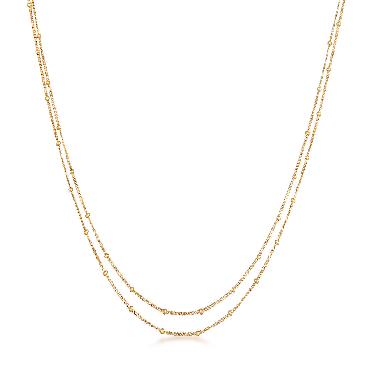 Gold - Elli | Layer-Kugelkette | 925er Sterling Silber