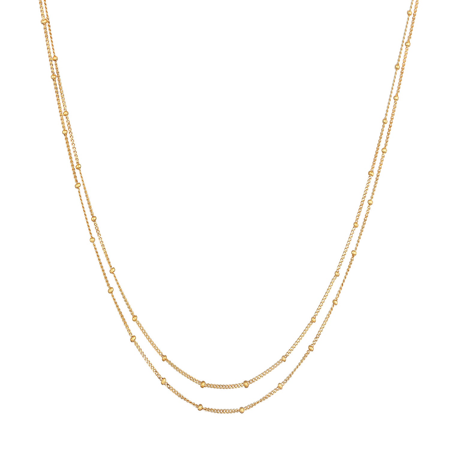 Gold - Elli | Layer-Kugelkette | 925er Sterling Silber