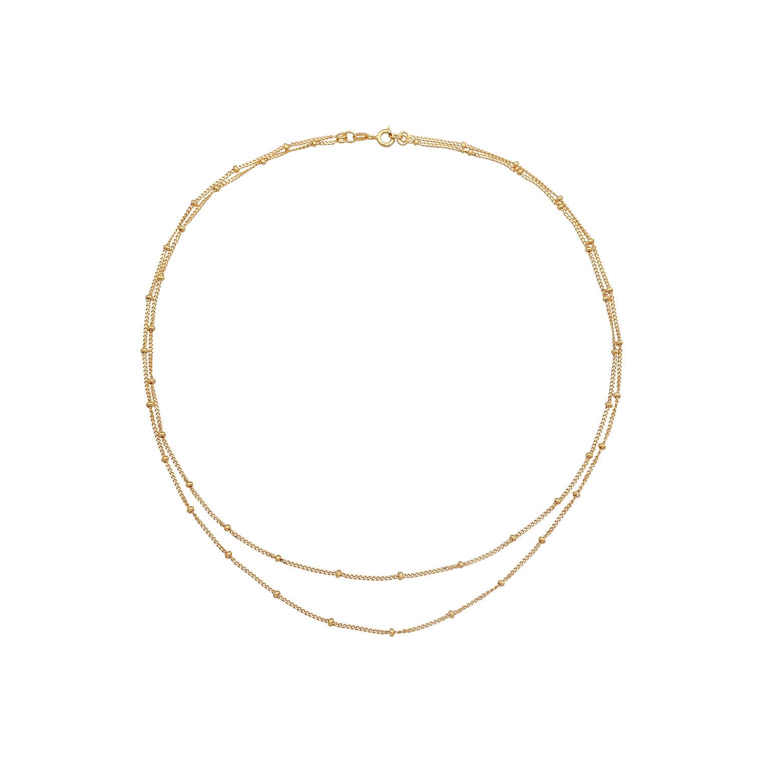 Gold - Elli | Layer-Kugelkette | 925er Sterling Silber