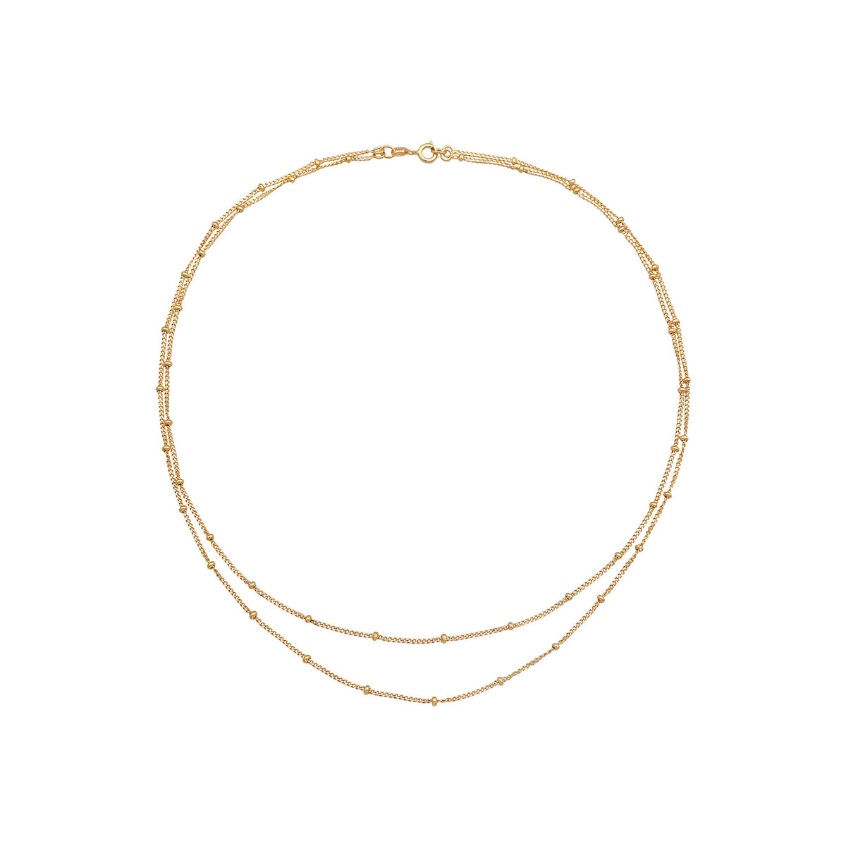 Gold - Elli | Layer-Kugelkette | 925er Sterling Silber