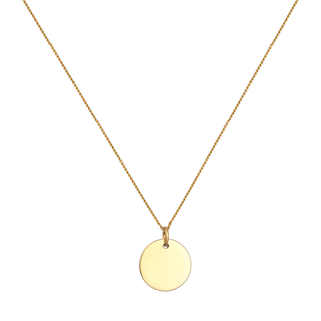Gold - Elli | Panzerkette Plättchen | 925er Sterling Silber vergoldet