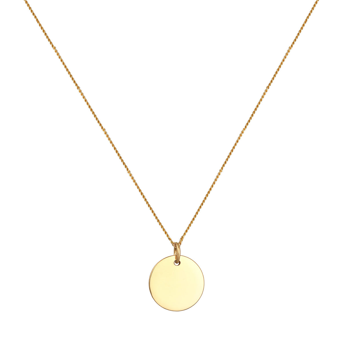 Gold - Elli | Panzerkette Plättchen | 925er Sterling Silber vergoldet