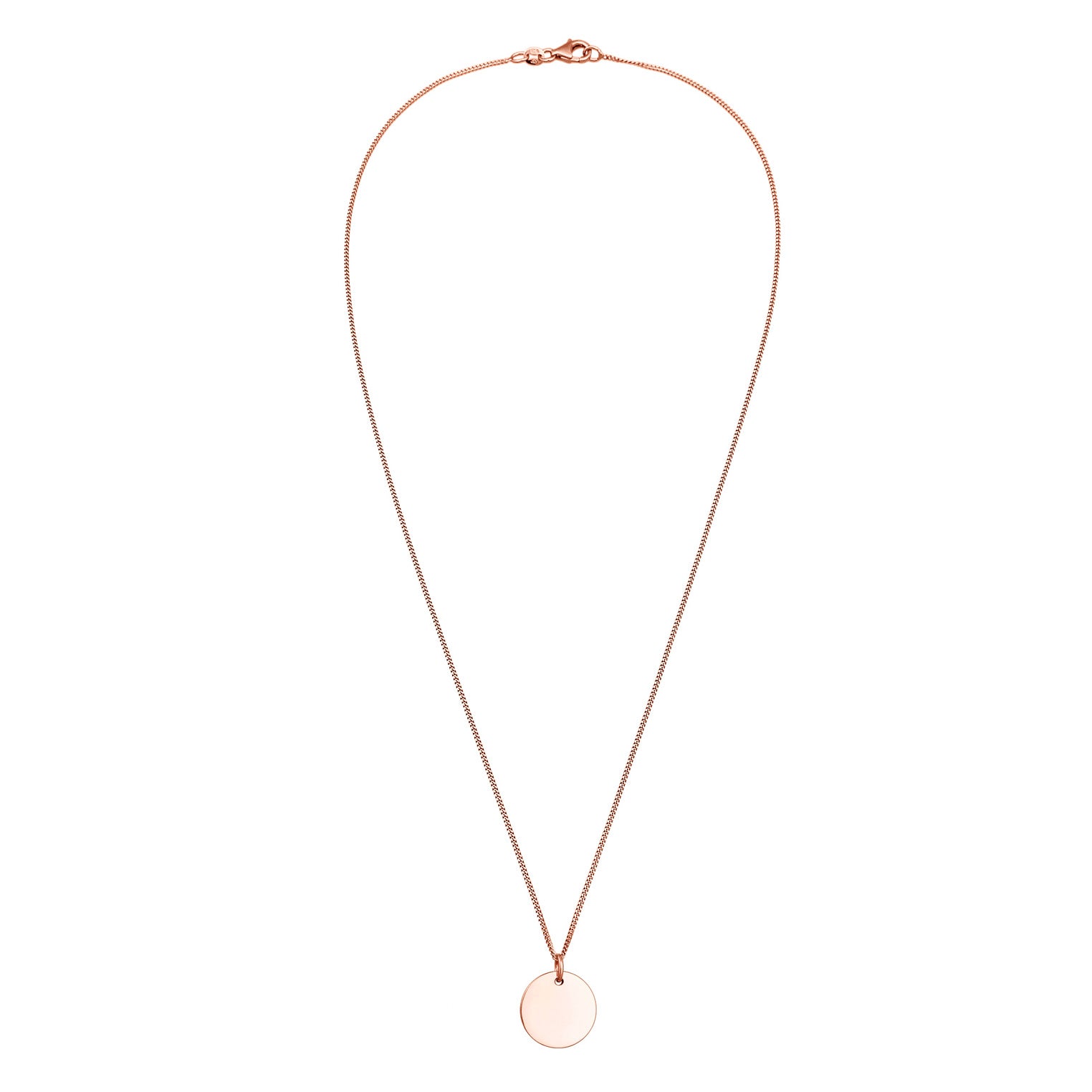 Roségold - Elli | Panzerkette Plättchen | 925er Sterling Silber