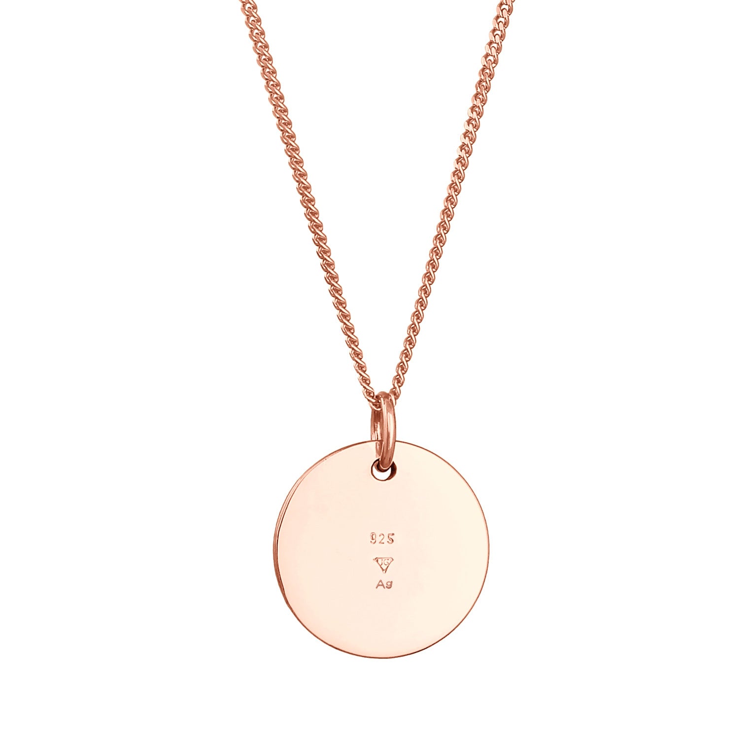 Roségold - Elli | Panzerkette Plättchen | 925er Sterling Silber
