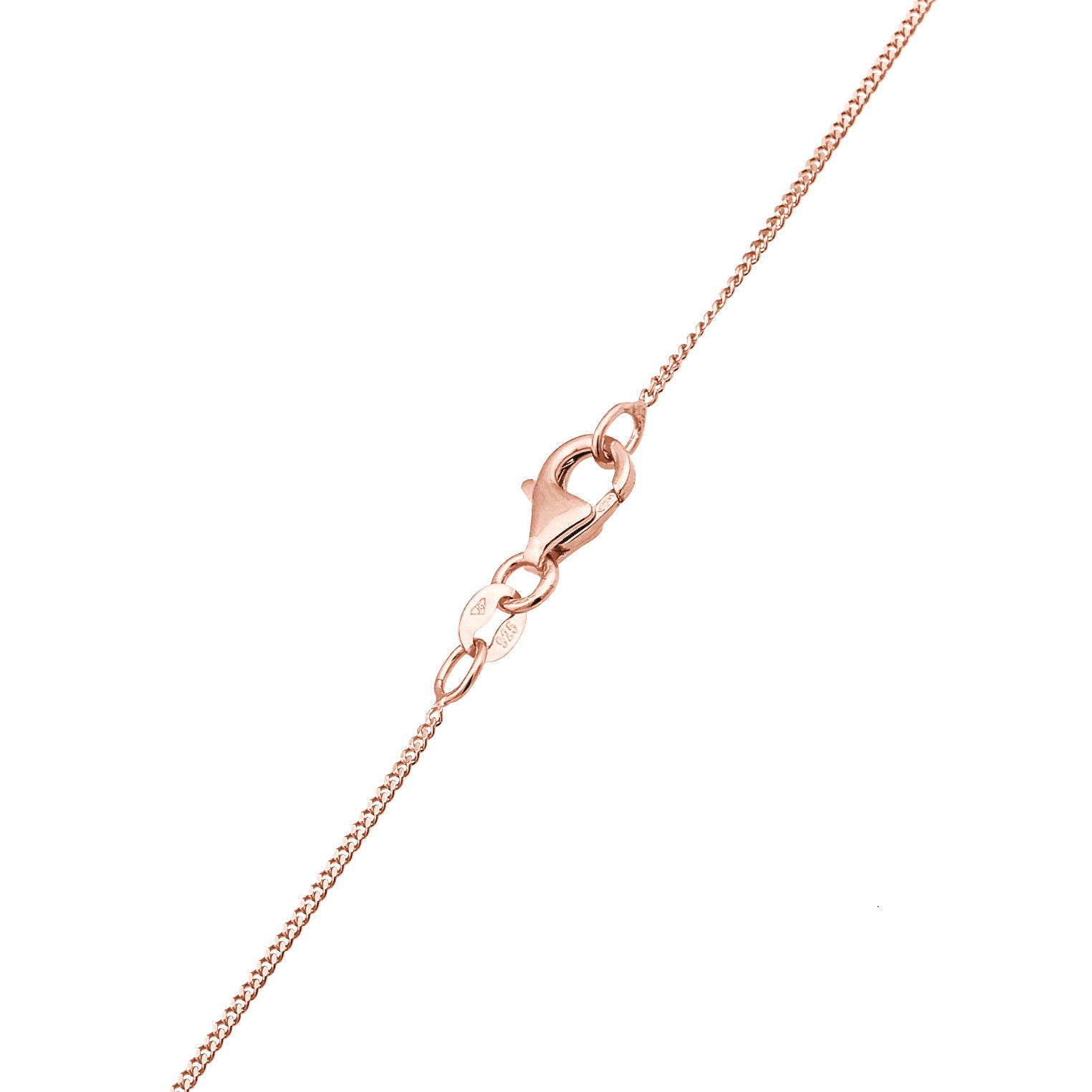 Roségold - Elli | Panzerkette Plättchen | 925er Sterling Silber