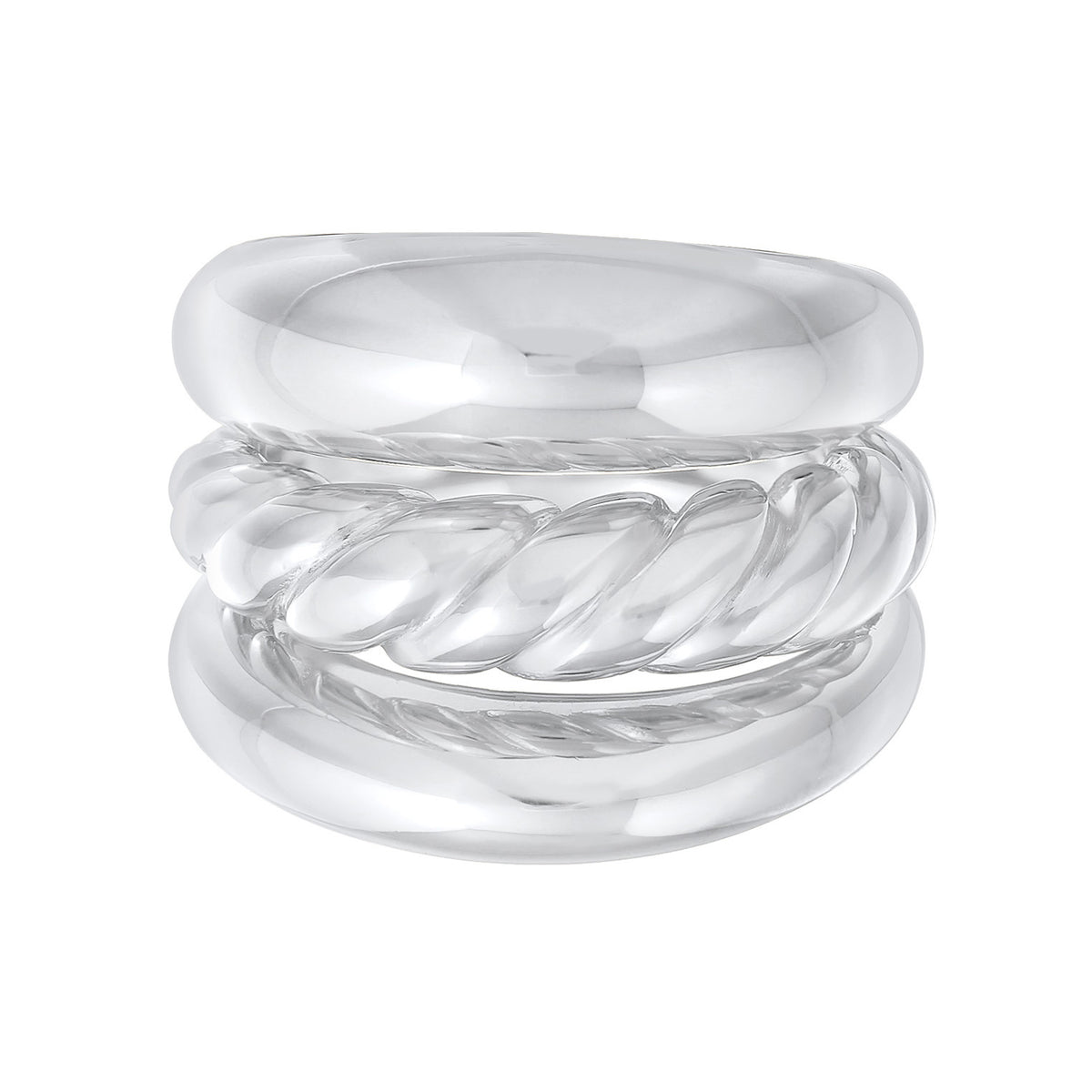 Silber - Elli PREMIUM | Bandring Set | 925er Sterling Silber