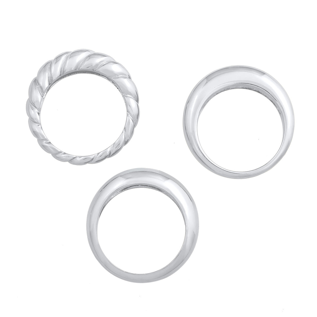 Silber - Elli PREMIUM | Bandring Set | 925er Sterling Silber