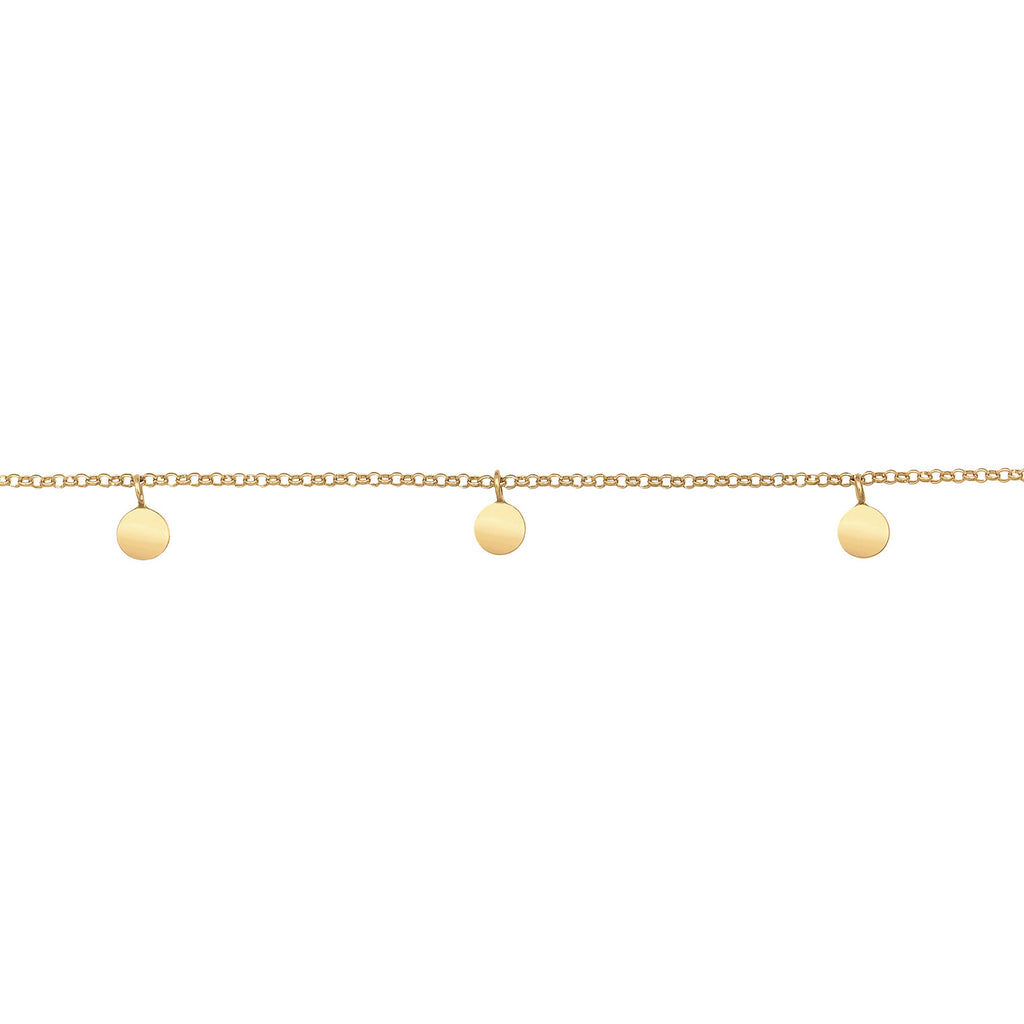 Gold - Elli | Choker Plättchen | 925er Sterling Silber vergoldet