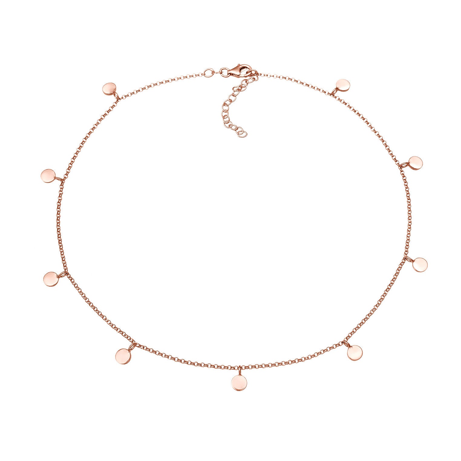 Roségold - Elli | Choker Plättchen | 925er Sterling Silber