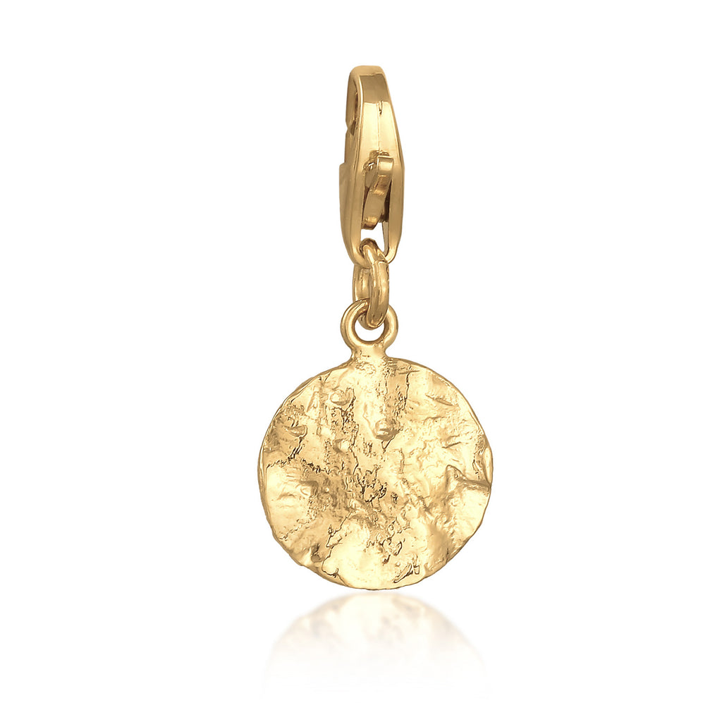 Gold - Nenalina | Anhänger Plättchen Organic | 925er Sterling Silber Vergoldet